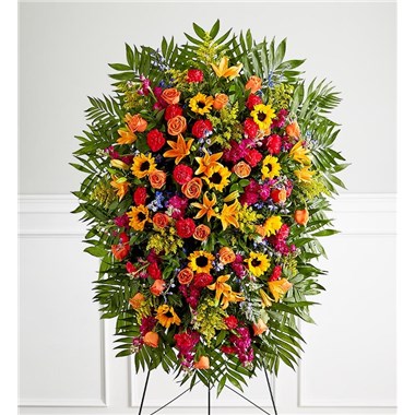 Vibrant Funeral Standing Spray